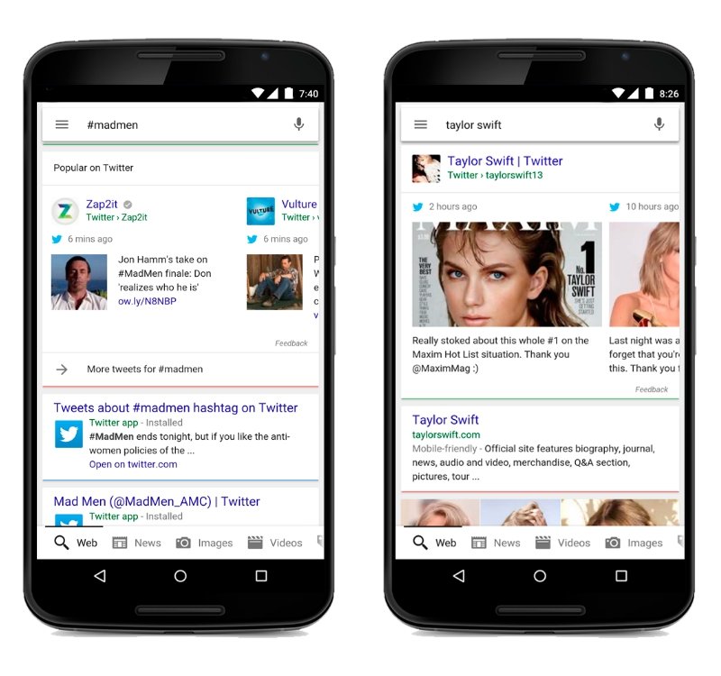 Twitter in Google-Suchergebnissen