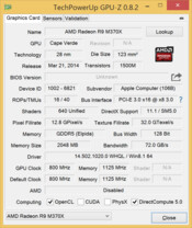 GPU-Z-Daten der Grafiklösung