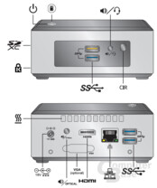 Anschlüsse der Intel NUC mit Braswell
