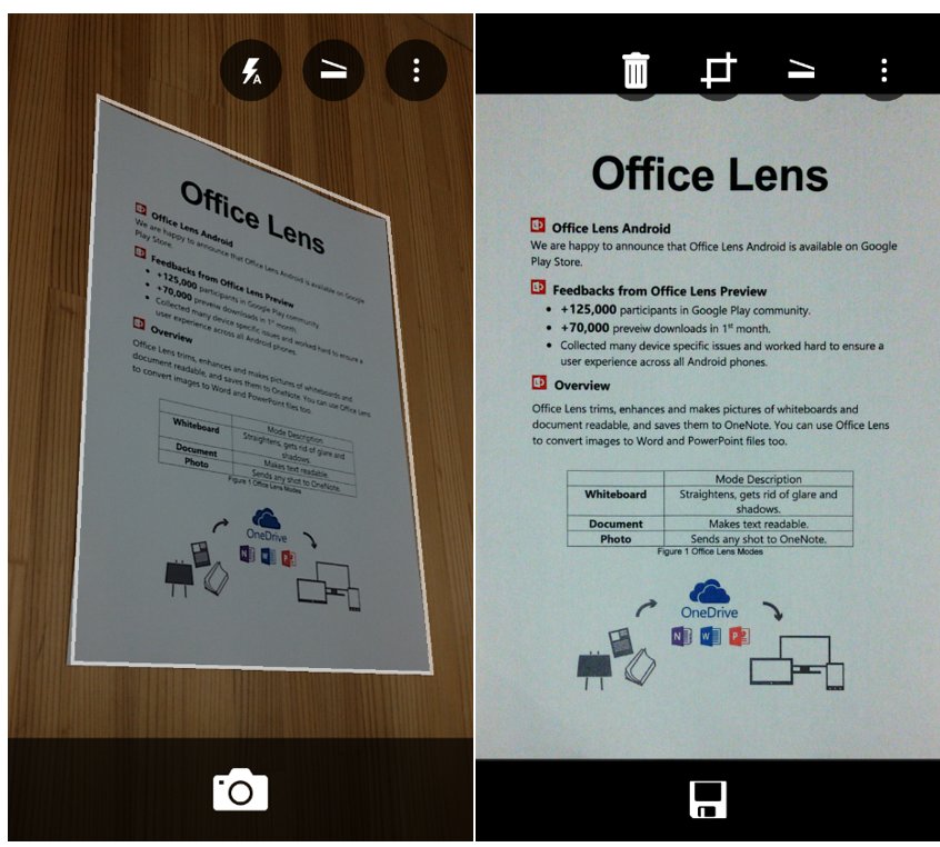 Microsoft Office Lens für Android