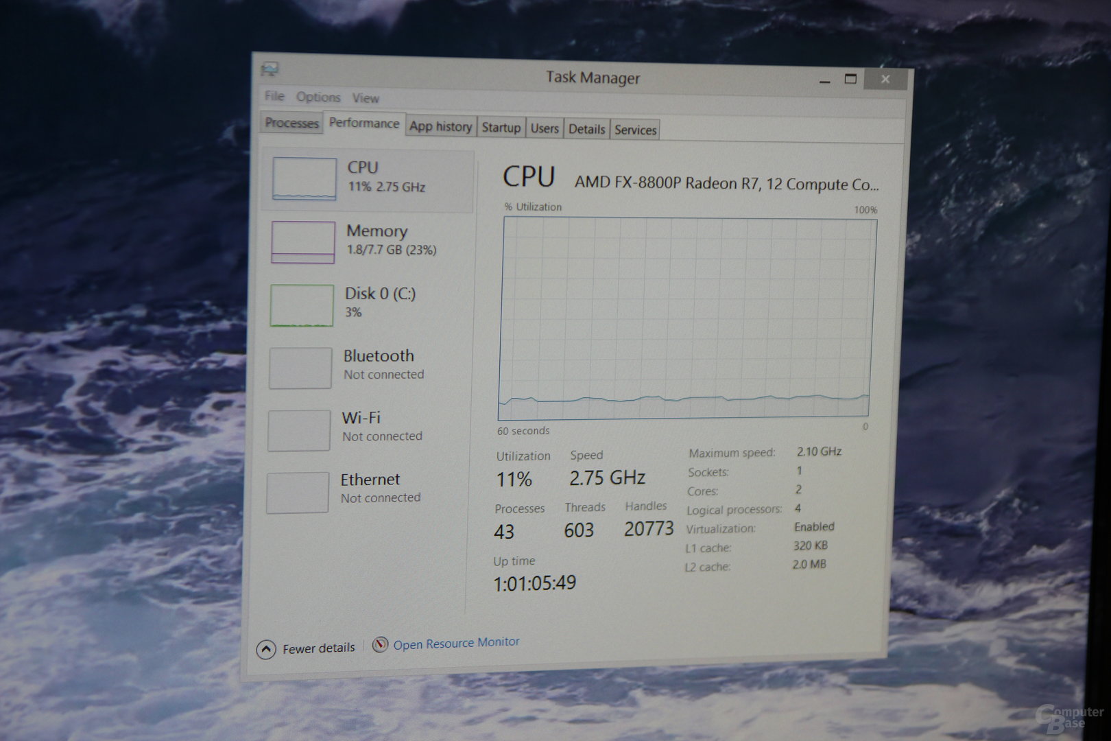 Nur rund zehn Prozent CPU-Last bei 4K-HEVC-Wiedergabe