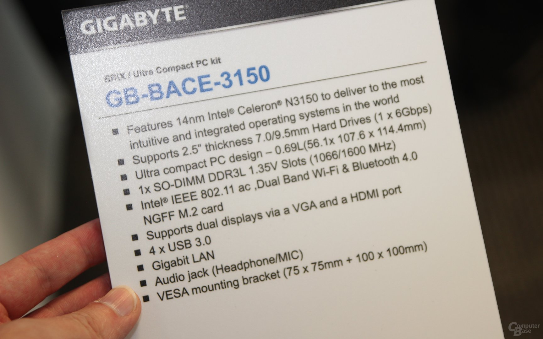 Gigabyte Brix GB-BACE-3150 mit Braswell-SoC