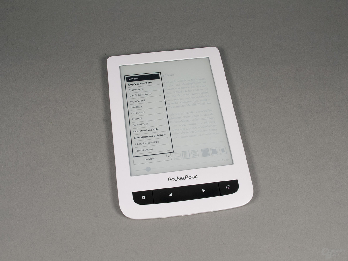 PocketBook Touch Lux 3: Schrifteinstellungen