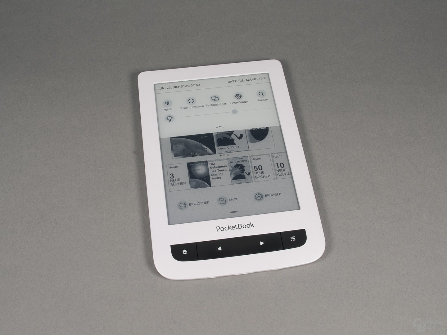 PocketBook Touch Lux 3: Einstellungsleiste