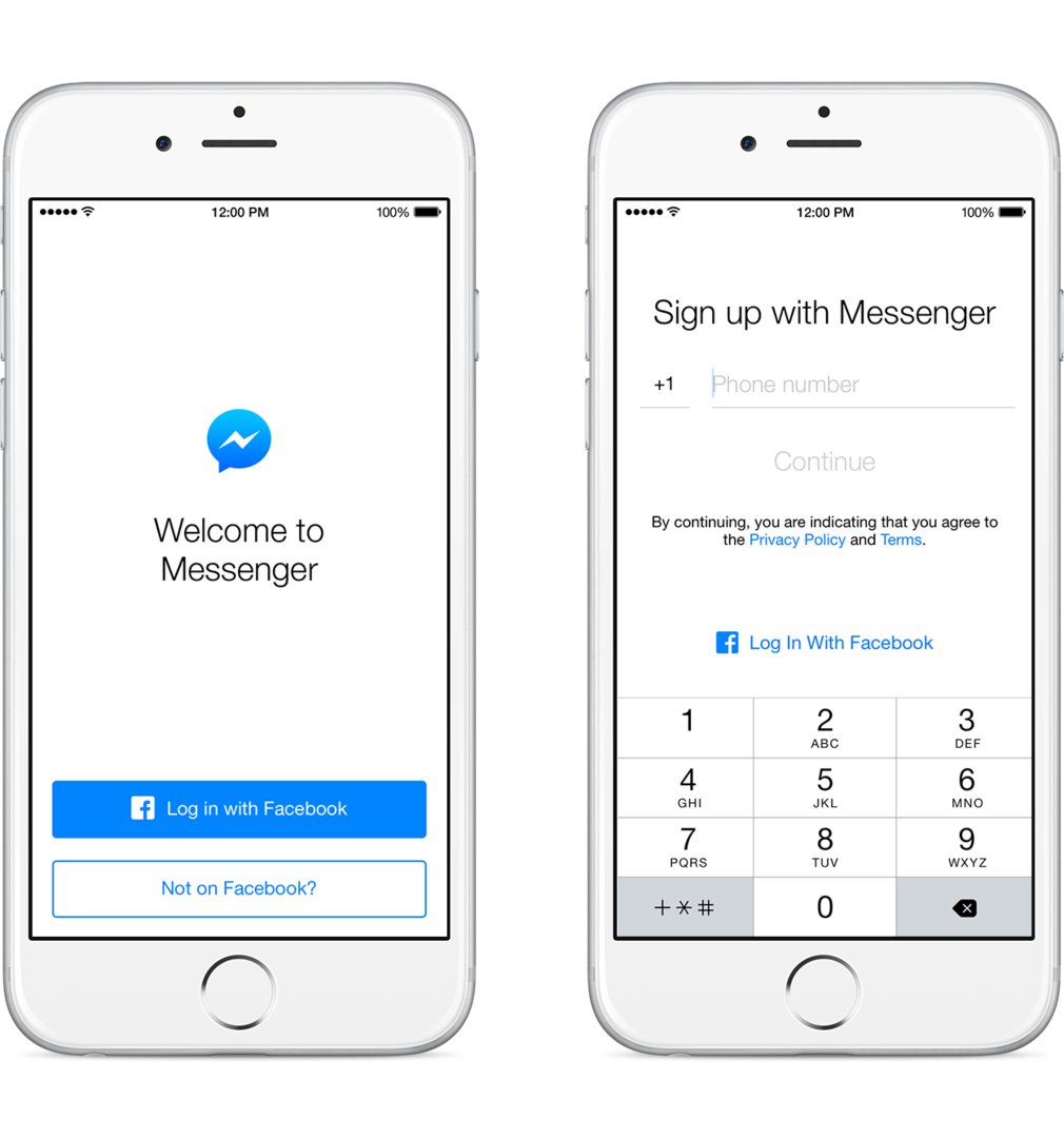 Messenger Sign Up iOS