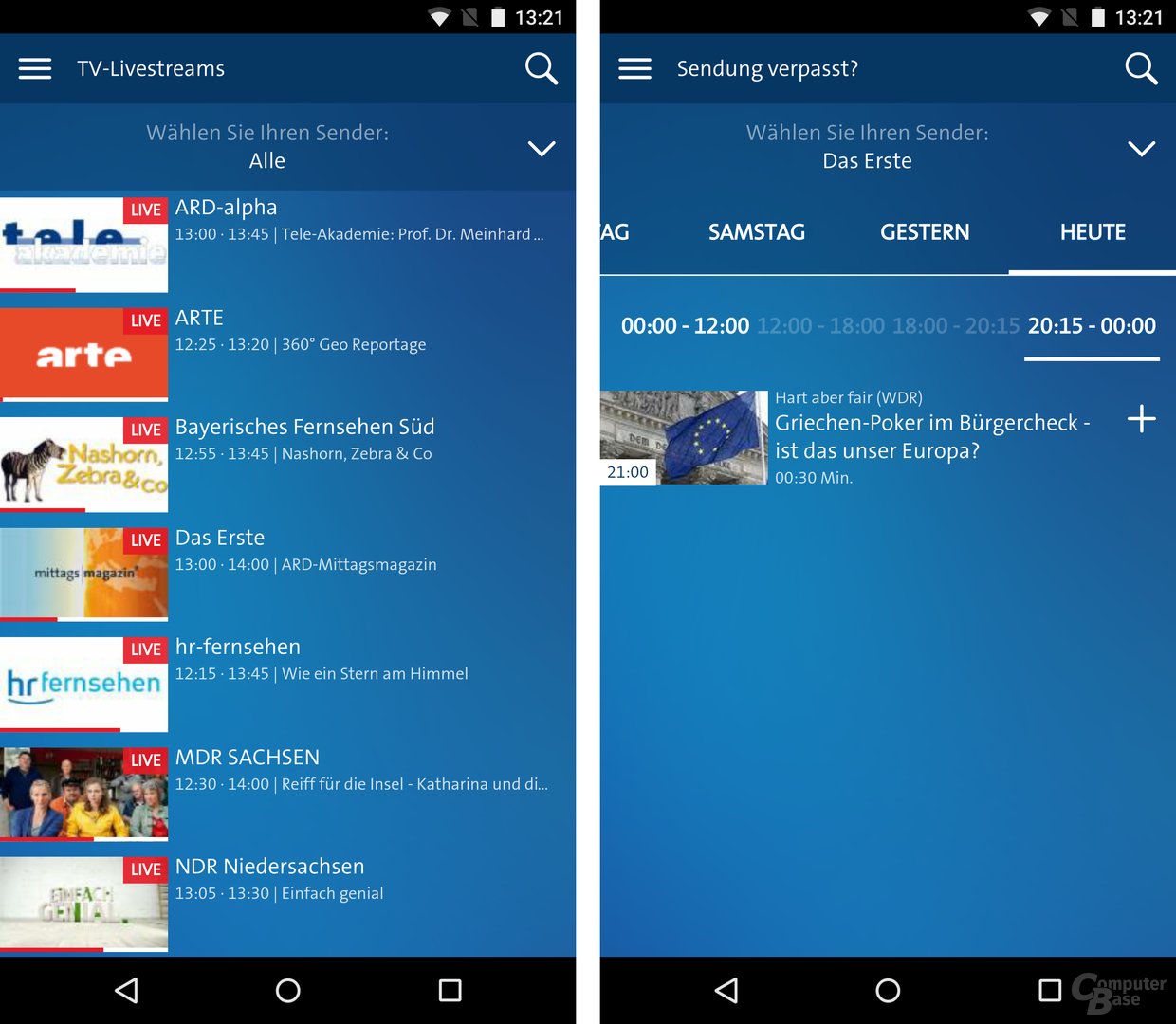 Android-App der ARD Mediathek
