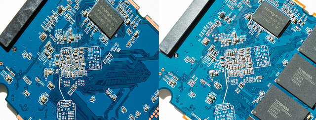 OCZ Trion 100 links, Corsair Neutron XT 960 GB (rechts)