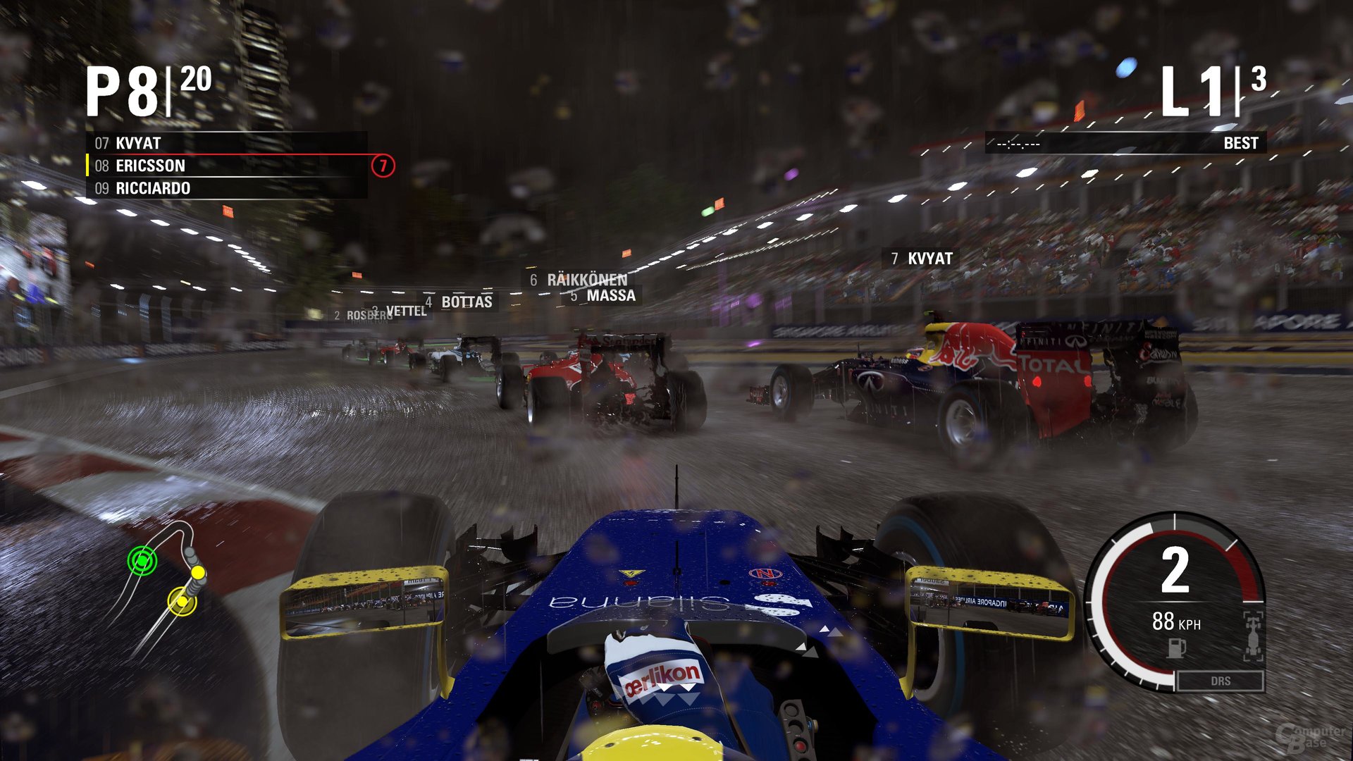 Bei Nacht und im Regen macht F1 2015 eine gute Figur