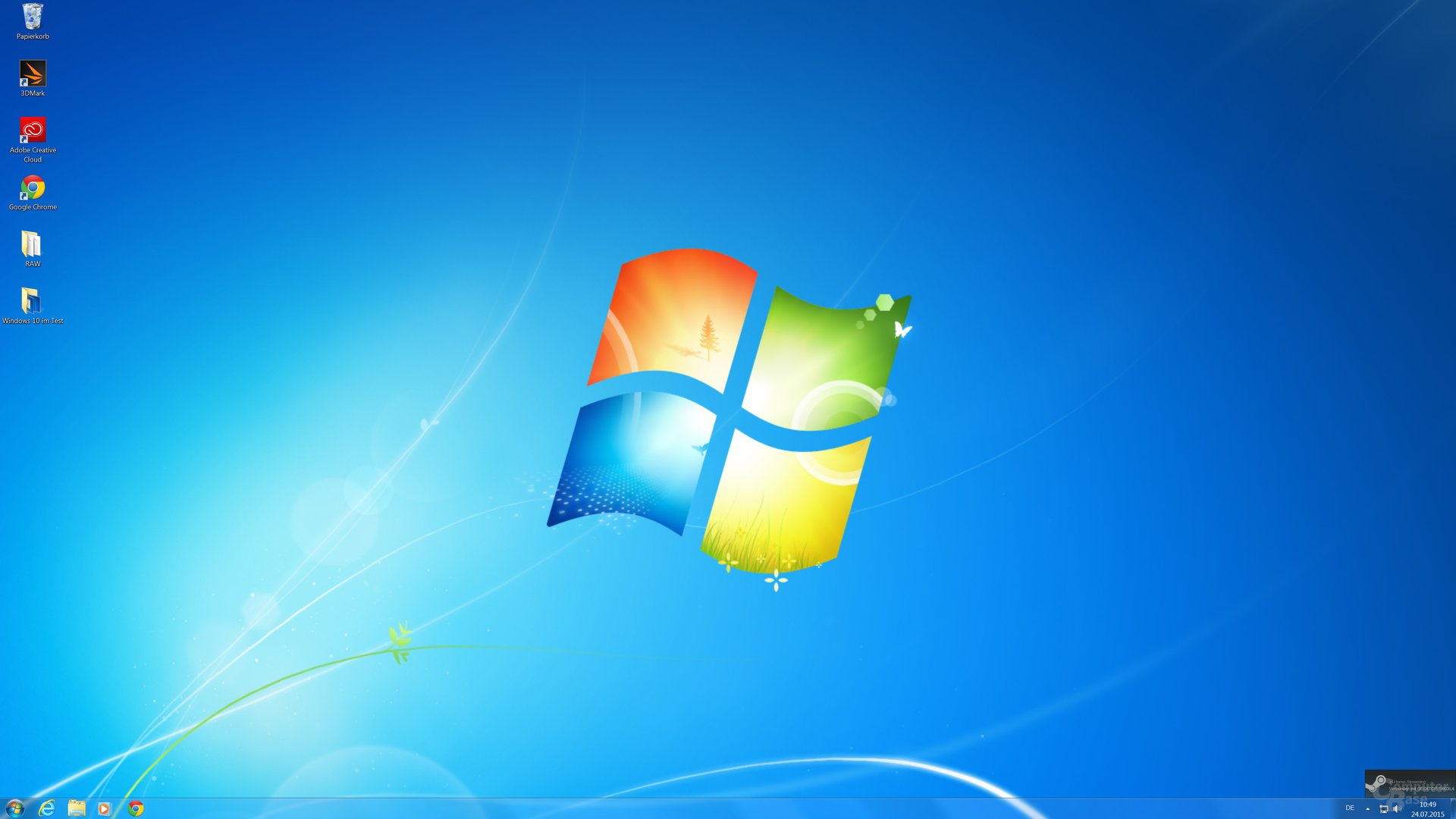 Windows 7 in Ultra HD bei 150 Prozent Skalierung (Maximum)