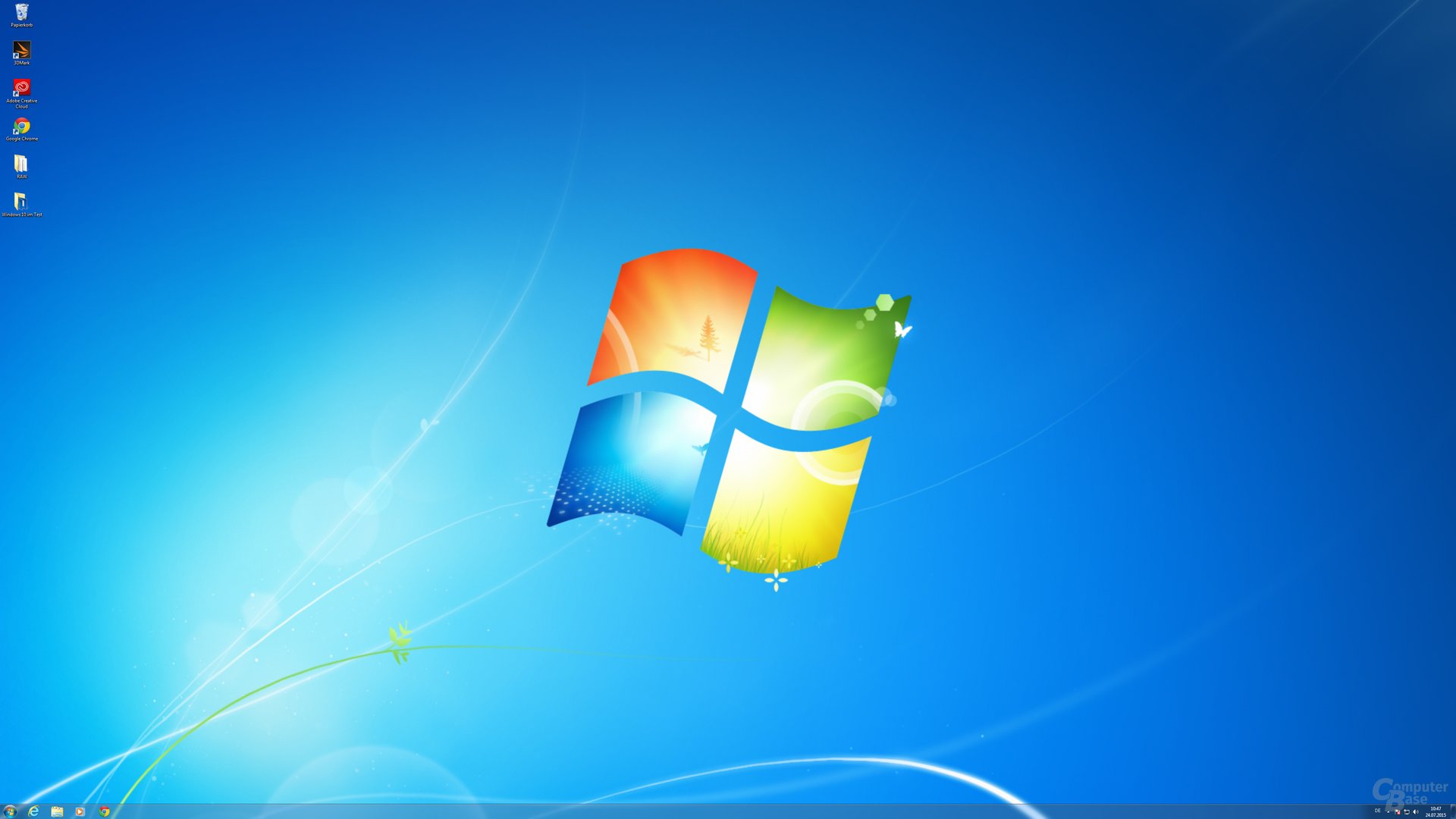 Windows 7 in Ultra HD bei 100 Prozent Skalierung (Standard)