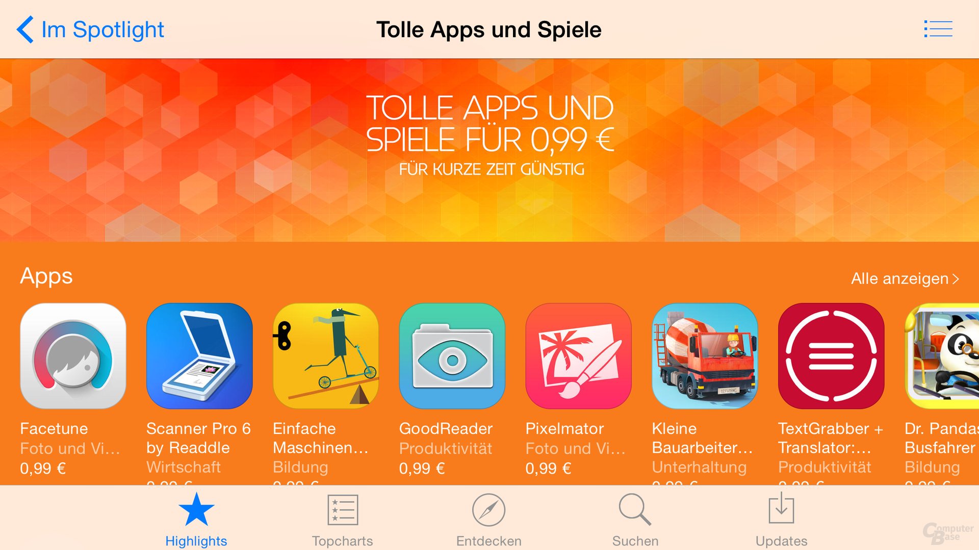 Starke Preisnachlässe im App Store