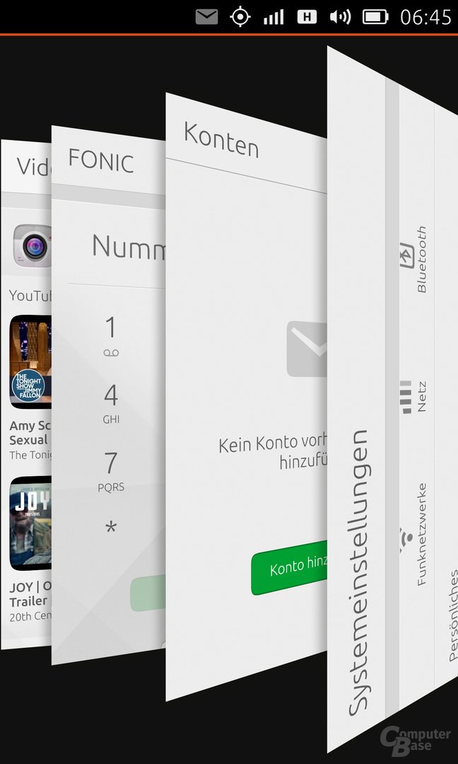 Wischgeste zeigt laufende Apps