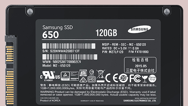Samsung SSD 650: Einstiegs-SSD mit 120 GB 3D V-NAND und MFX-Controller