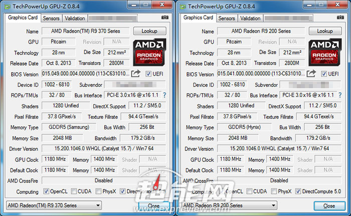 GPU-Z meldet Radeon R9 370X
