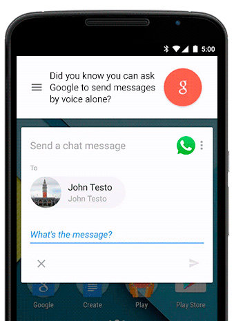 Google Now mit Messenger-Unterstützung