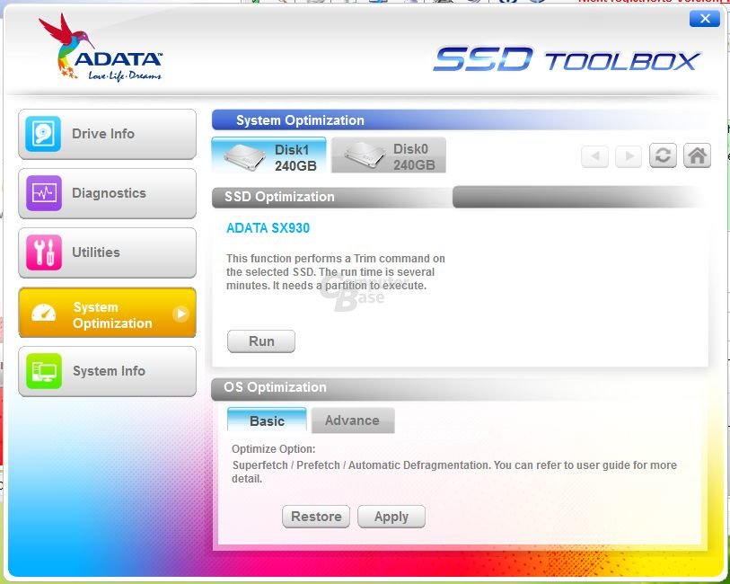 Adata SSD Toolbox