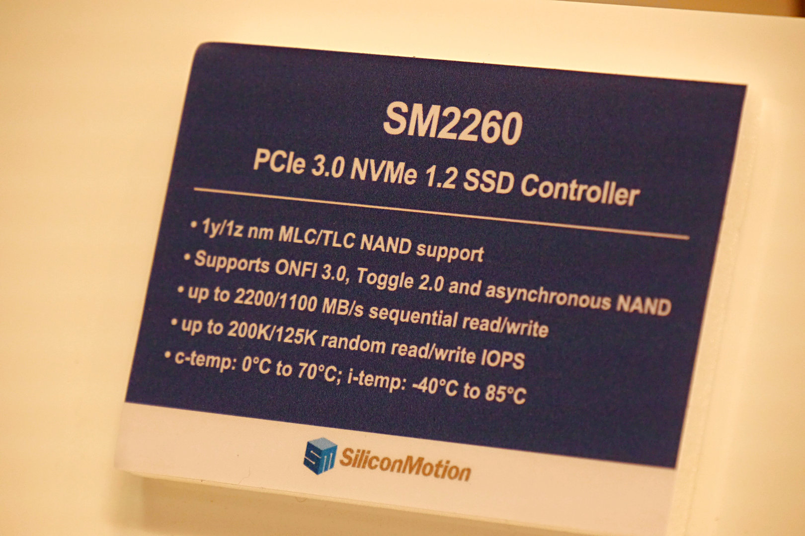 Spezifikationen des Silicon Motion SM2260