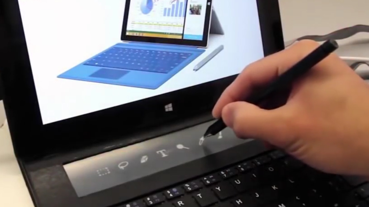 Surface: Microsoft-Konzept zeigt Type Cover mit E-Ink-Display