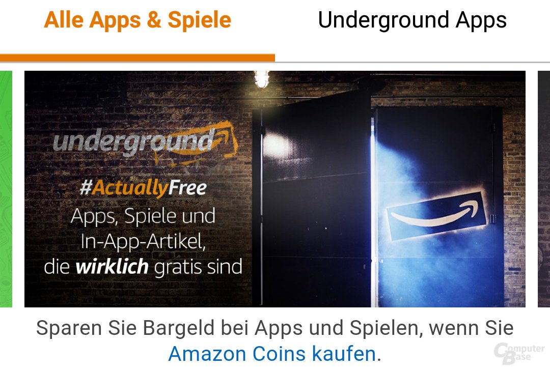 Amazon Underground bietet Android-Apps, deren Entwickler pro Minute bezahlt werden