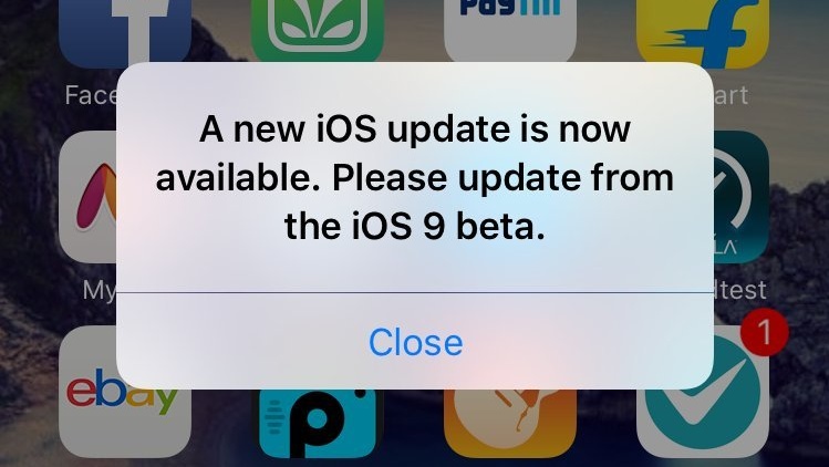 iOS 9 Public Beta: Hinweis auf Update, das es nicht gibt