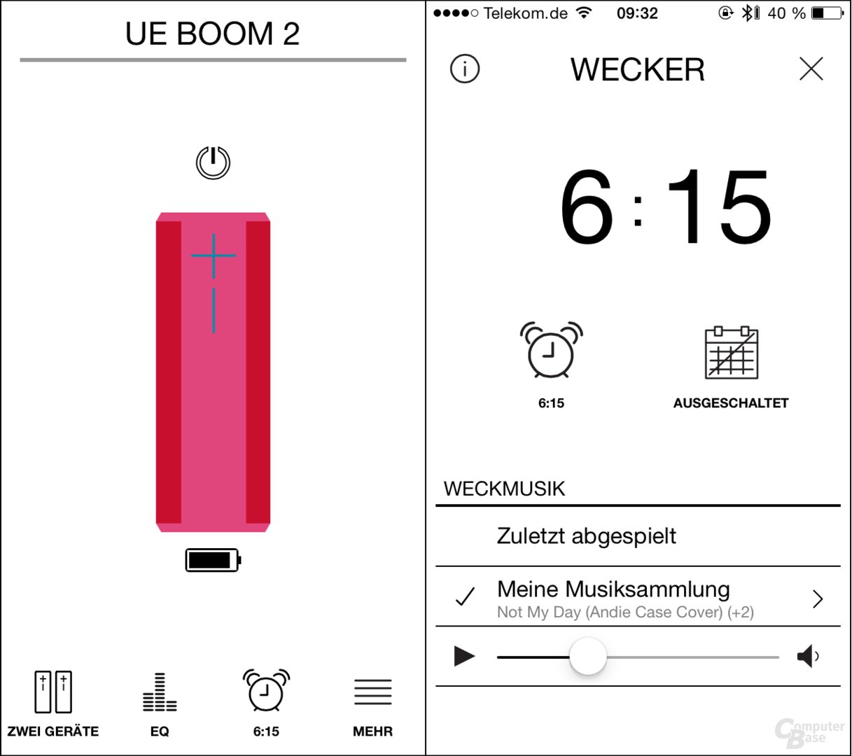 UE Boom 2 – iPhone-App