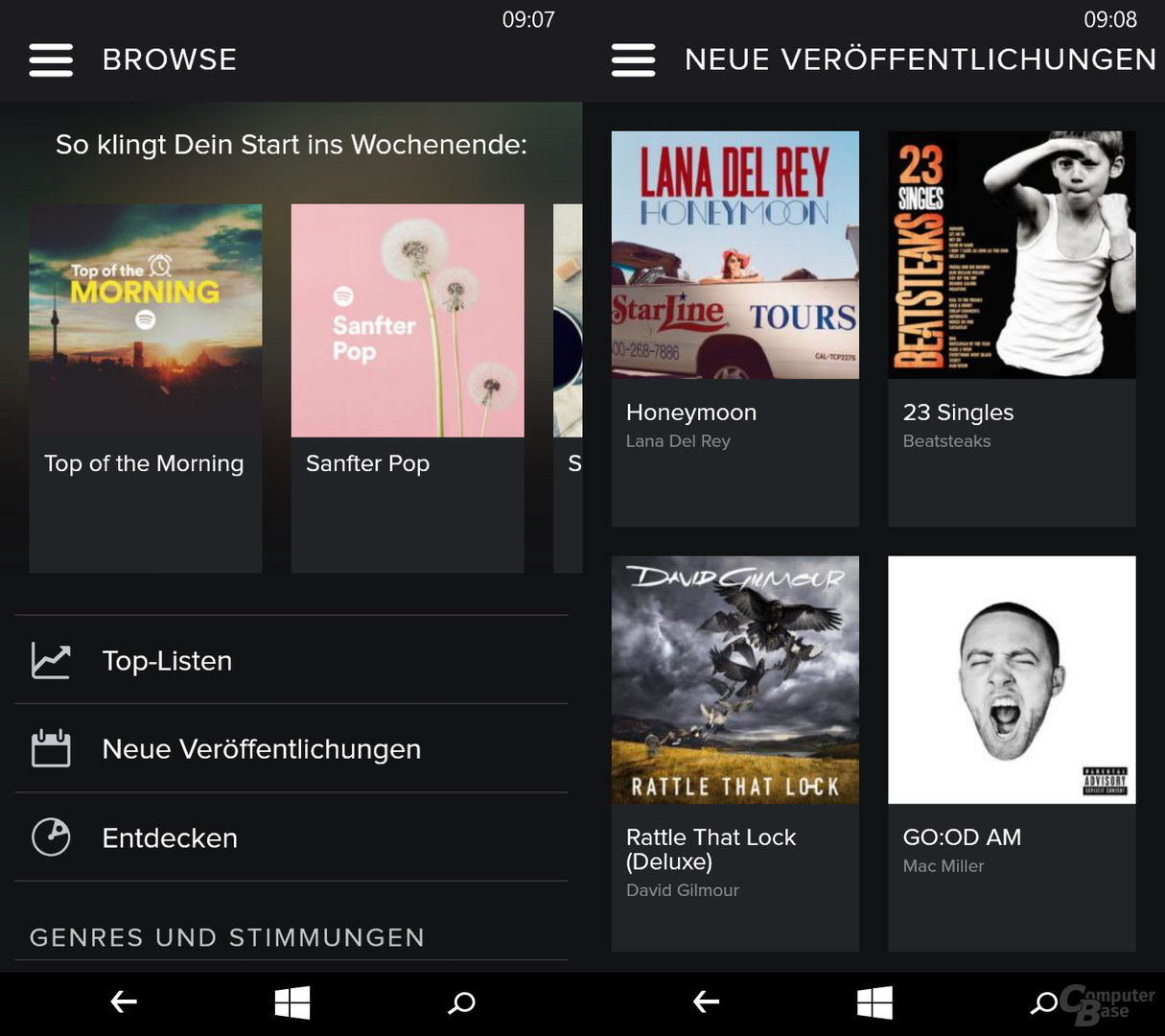 Spotify auf dem Windows-Phone