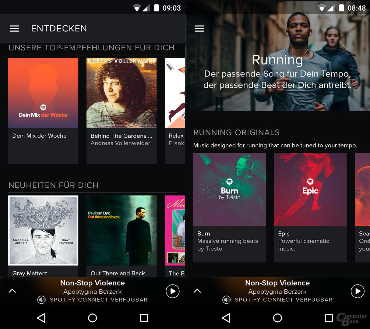 Spotify auf dem Android-Smartphone