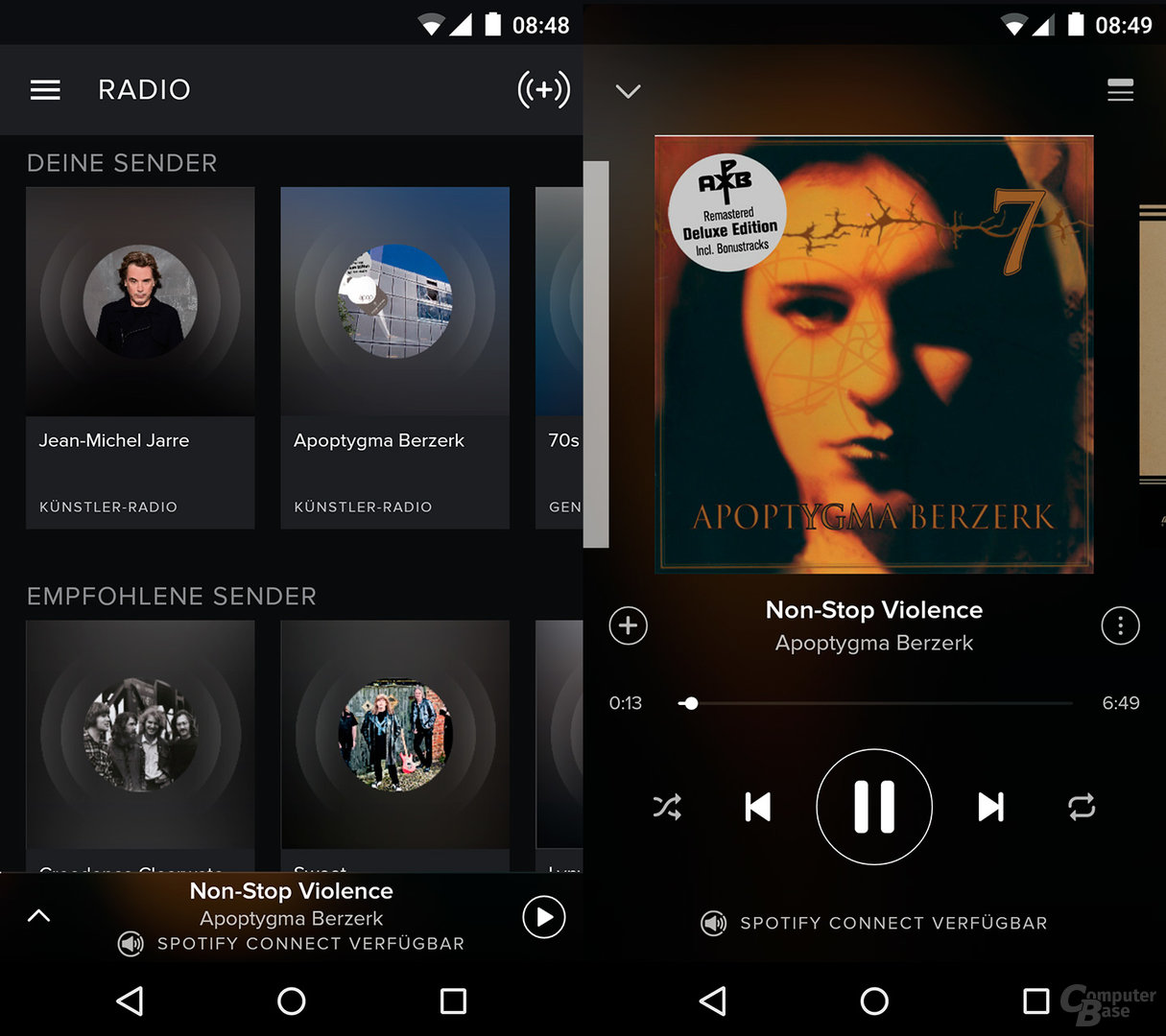Spotify auf dem Android-Smartphone