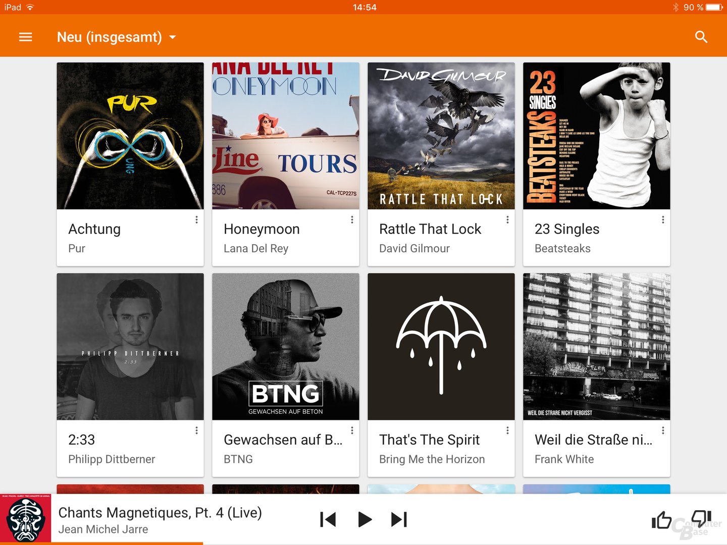 Google Play Music auf dem iPad
