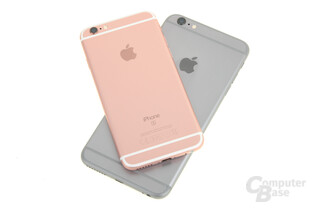 Apple iPhone 6s Roségold auf iPhone 6s Plus