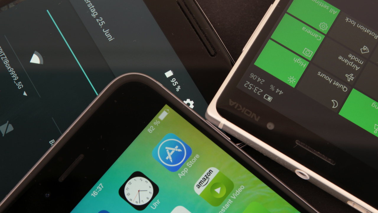 Smartphone-Marktanteile: iOS und Windows Phone in Deutschland mit Zuwachs