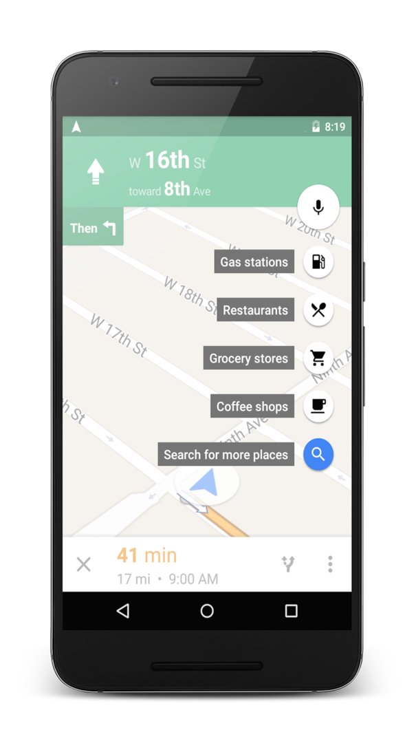Google Maps für Android mit Zwischenstopps und Benzinpreisen