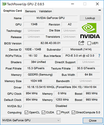 Surface Book mit angepasster GeForce GT 940M