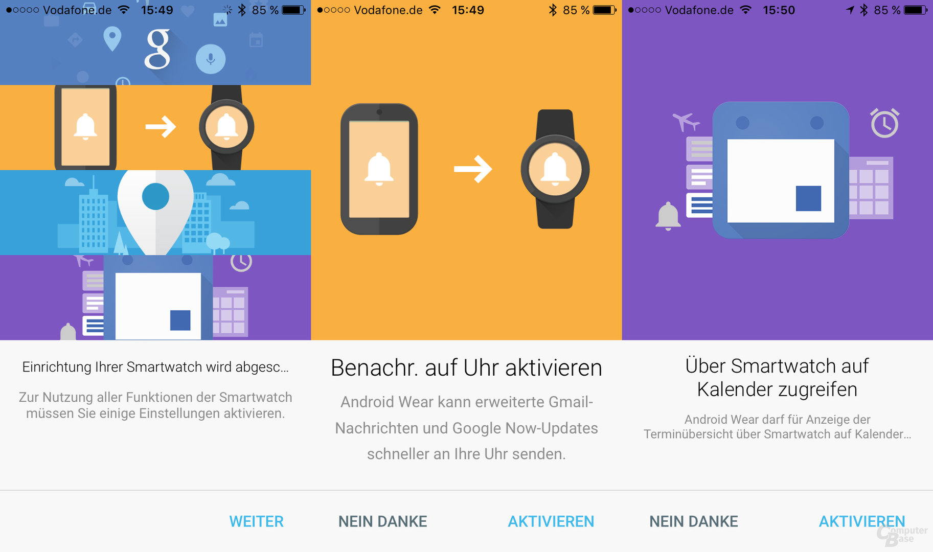 Android Wear unter iPhone – App