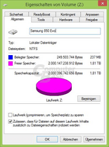 1,81 TiB Speicherplatz meldet Windows
