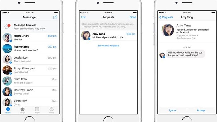 Facebook Messenger: Neue Chat-Funktion Message Requests