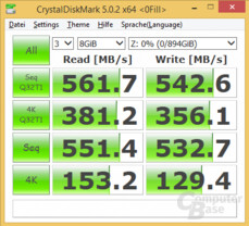 CrystalDiskMark keine Komprimierung (0-fill)