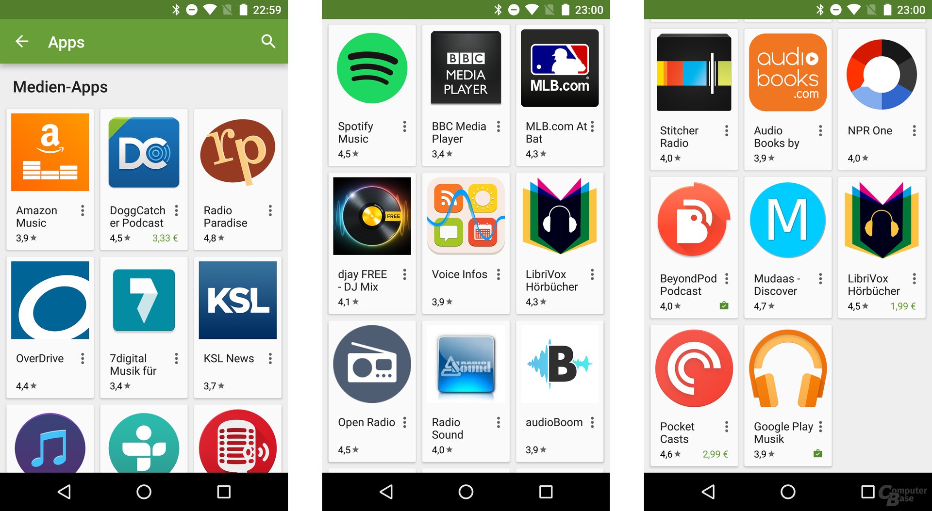 Android-Auto-App: Verfügbare Medien-Apps