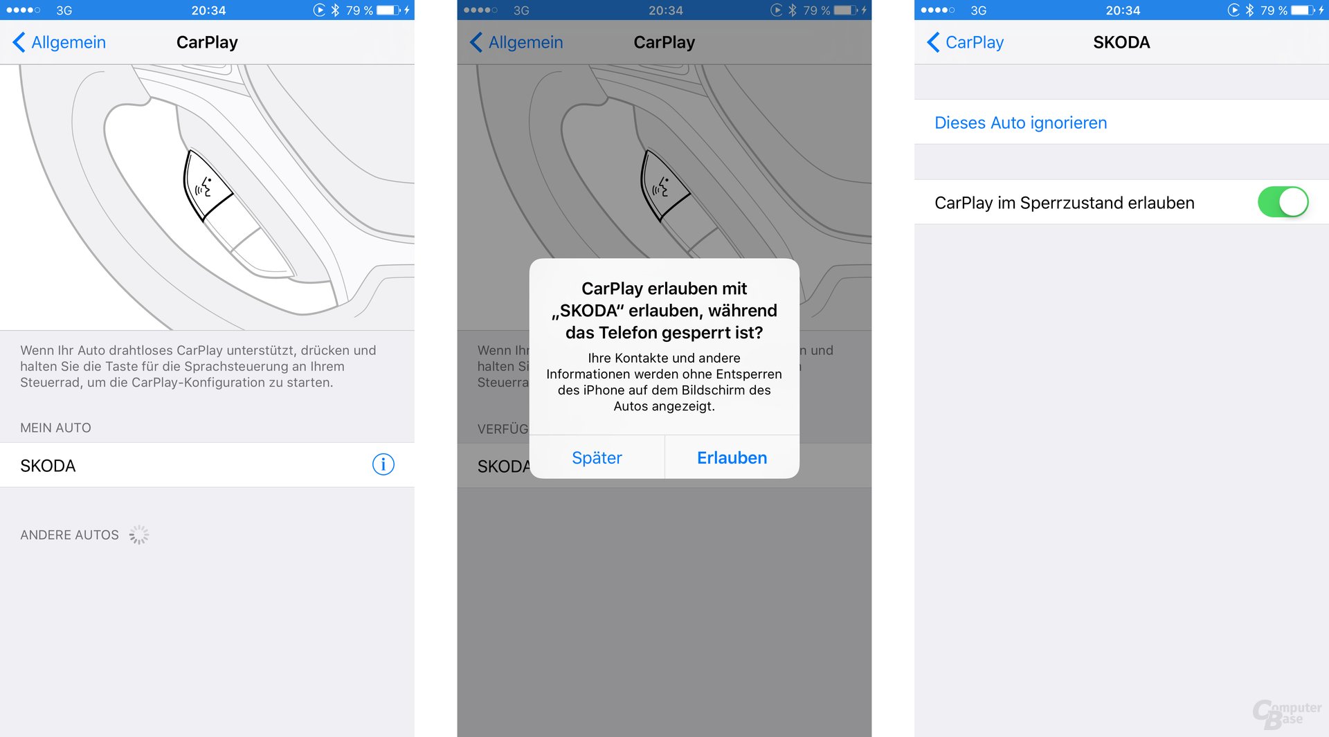 Ersteinrichtung von Apple CarPlay in iOS