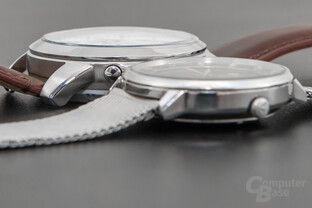 Fossil Q Grant im Größenvergleich mit Rado Silverstar (36 mm)