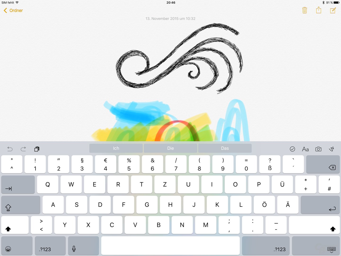 Neue Software-Tastatur auf dem iPad Pro