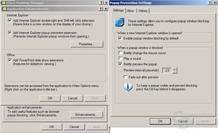 Pop-Up Blocker Menü