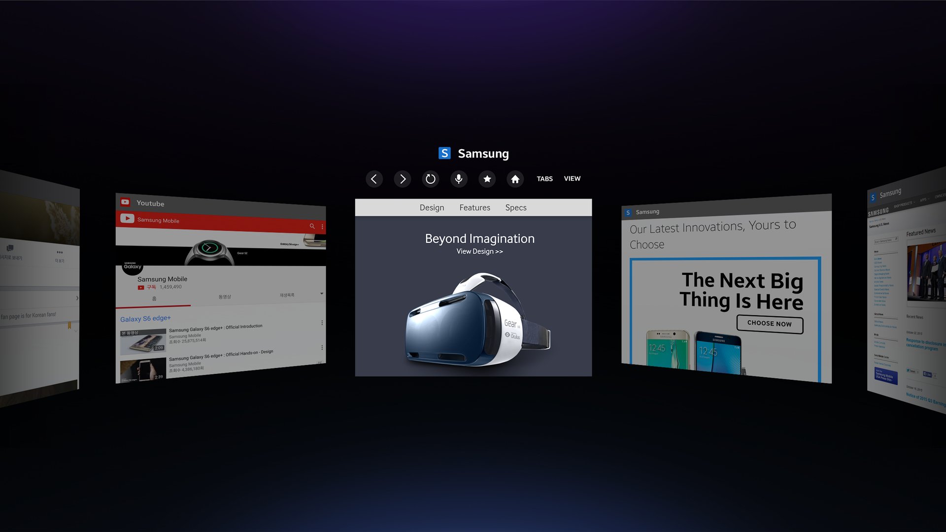 Samsung Internet for Gear VR – Webview