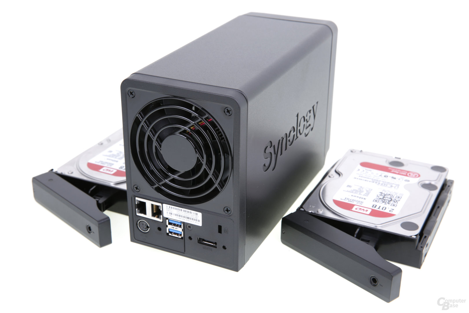 Synology DS716+ – Rückseite mit LAN, eSATA und USB 3.0