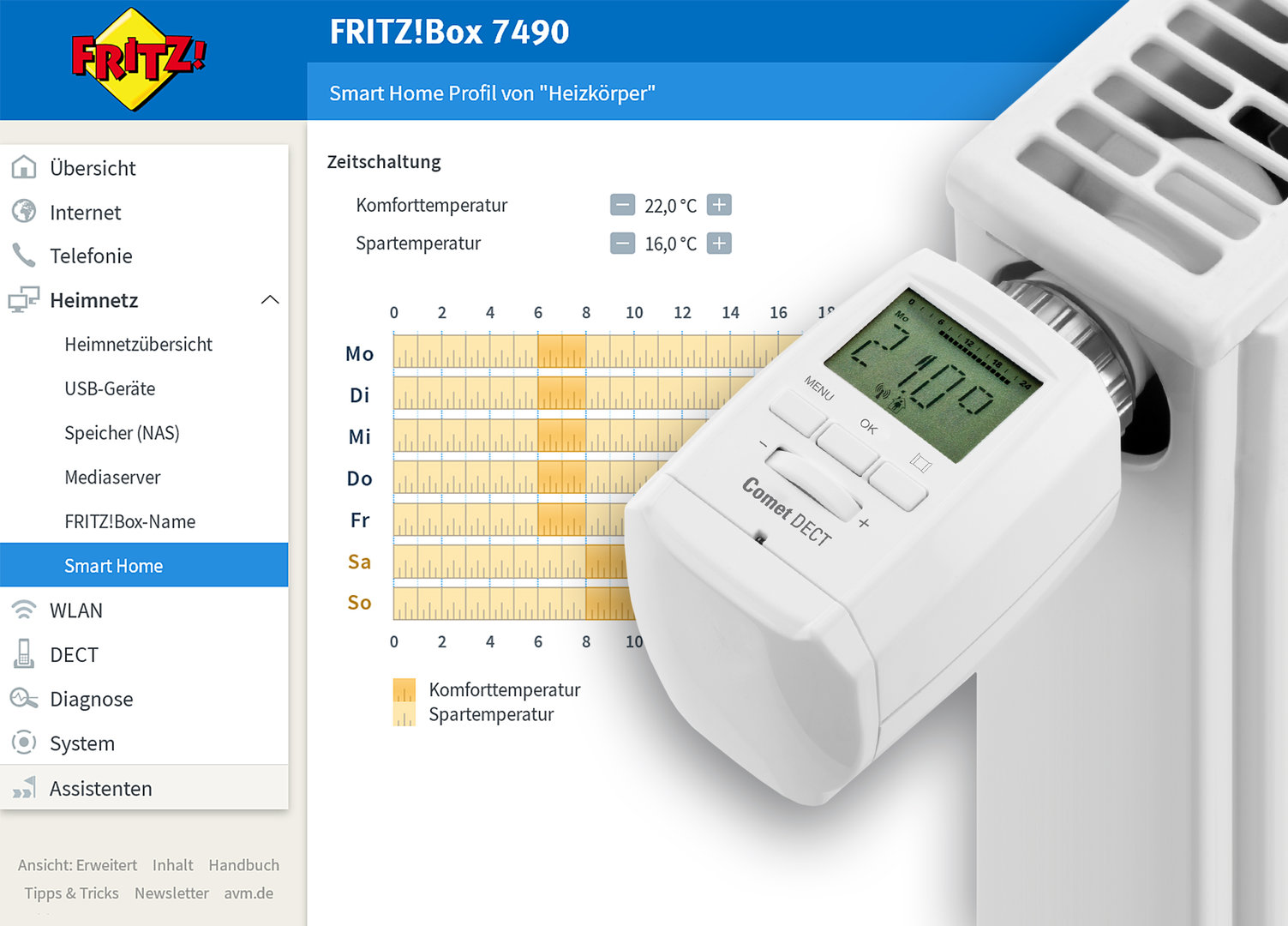 AVM Fritz!OS 6.50 – Fritz!Box regelt die Temperatur