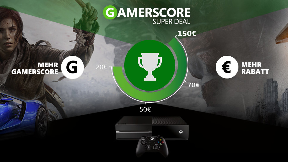 Gamerscore Super Deal: Bis zu 150 Euro Rabatt auf Xbox-One-Kauf