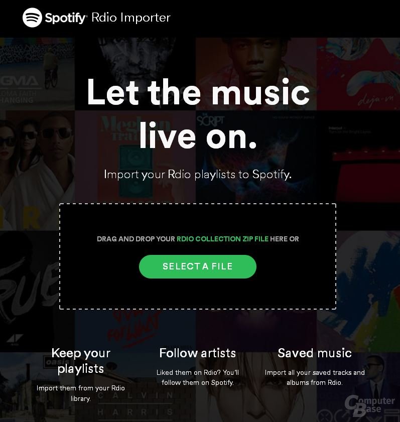 Spotify importiert nun auch Inhalte von Rdio