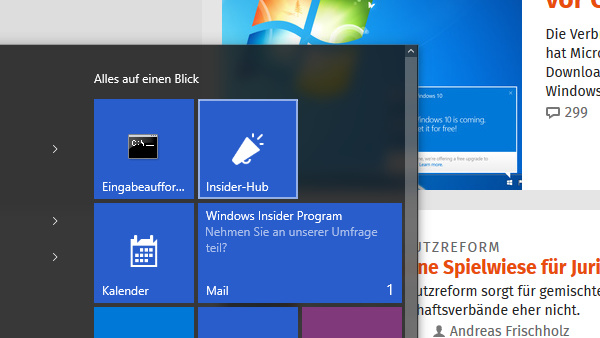 Windows 10: Build 11082 räumt hinter dem November-Update auf