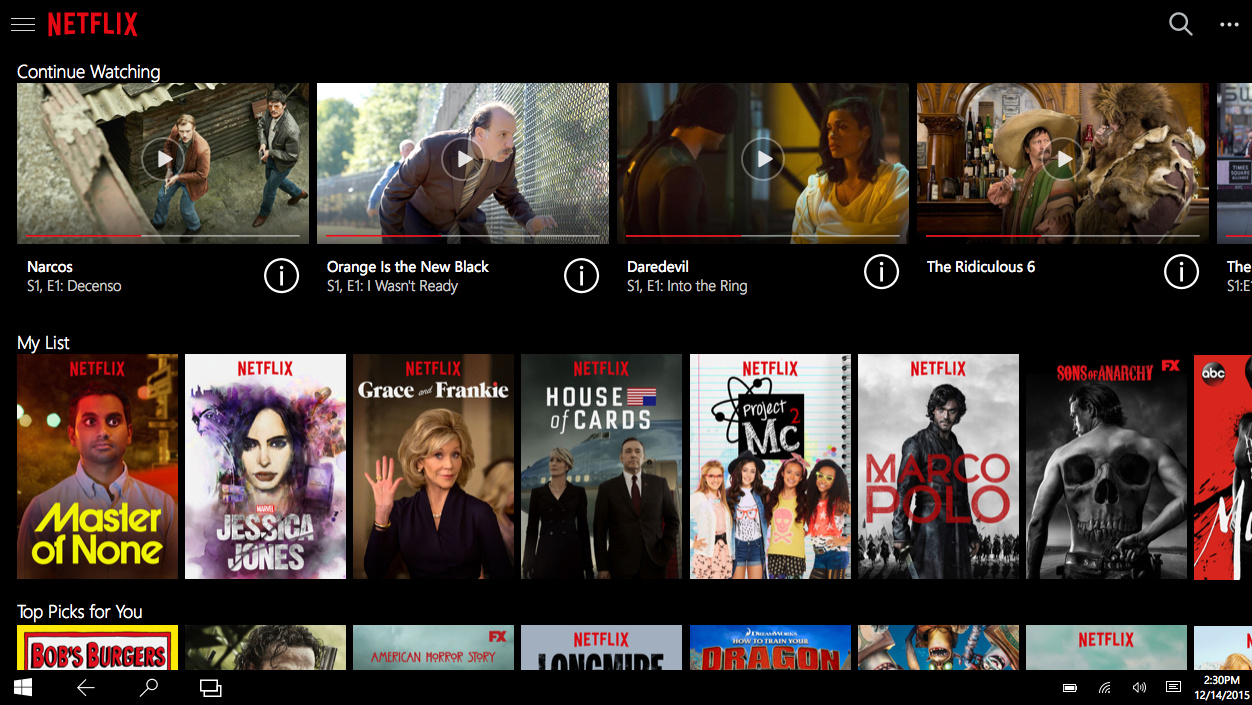 Netflix: Universal App für Windows 10 mit responsivem Design