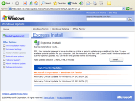 Windows XP SP2 Windows Update v5